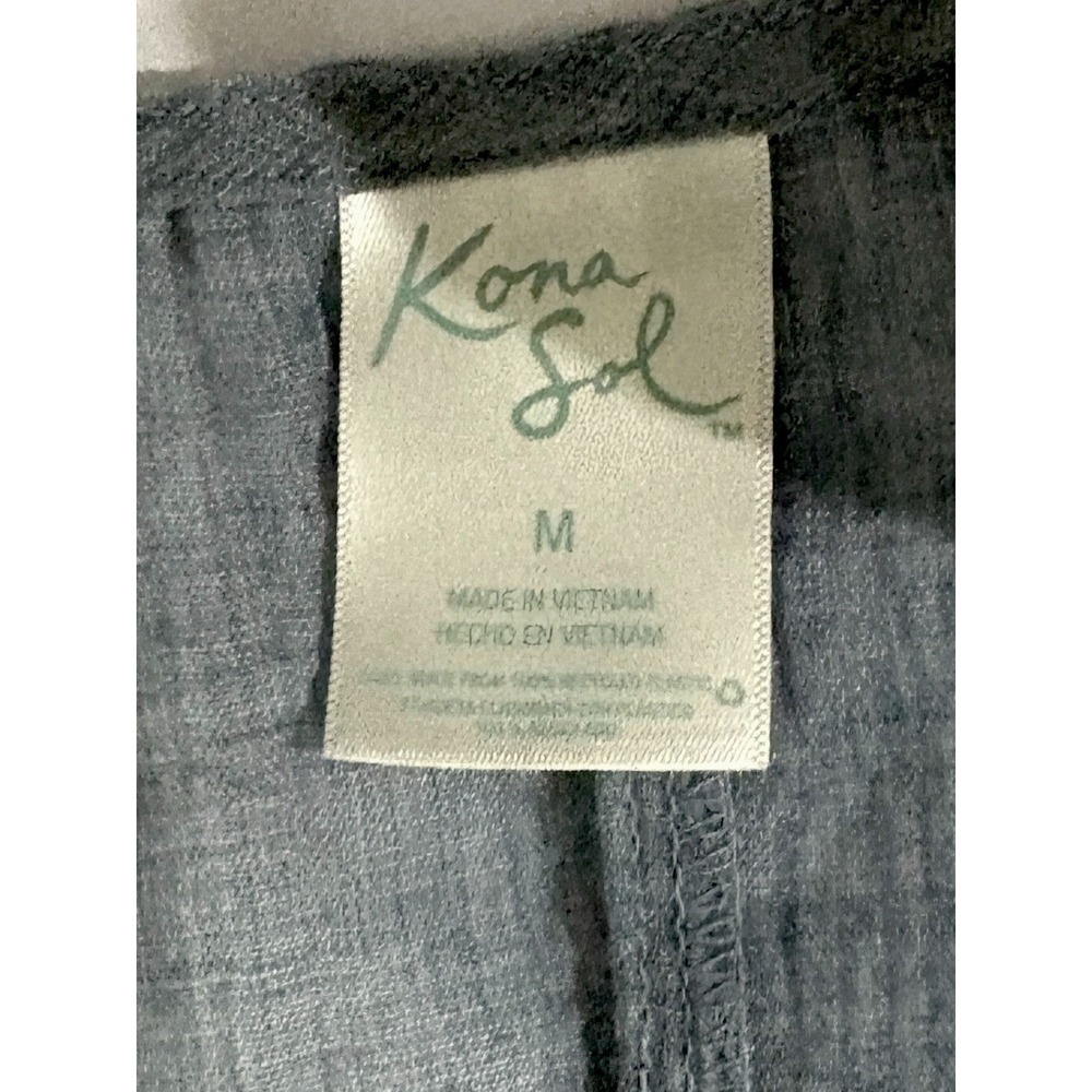 Chambray Dress Womens Tie-Front Midi Cover Up  Classic Sz M Resort Clean Girl - Picture 3 of 12